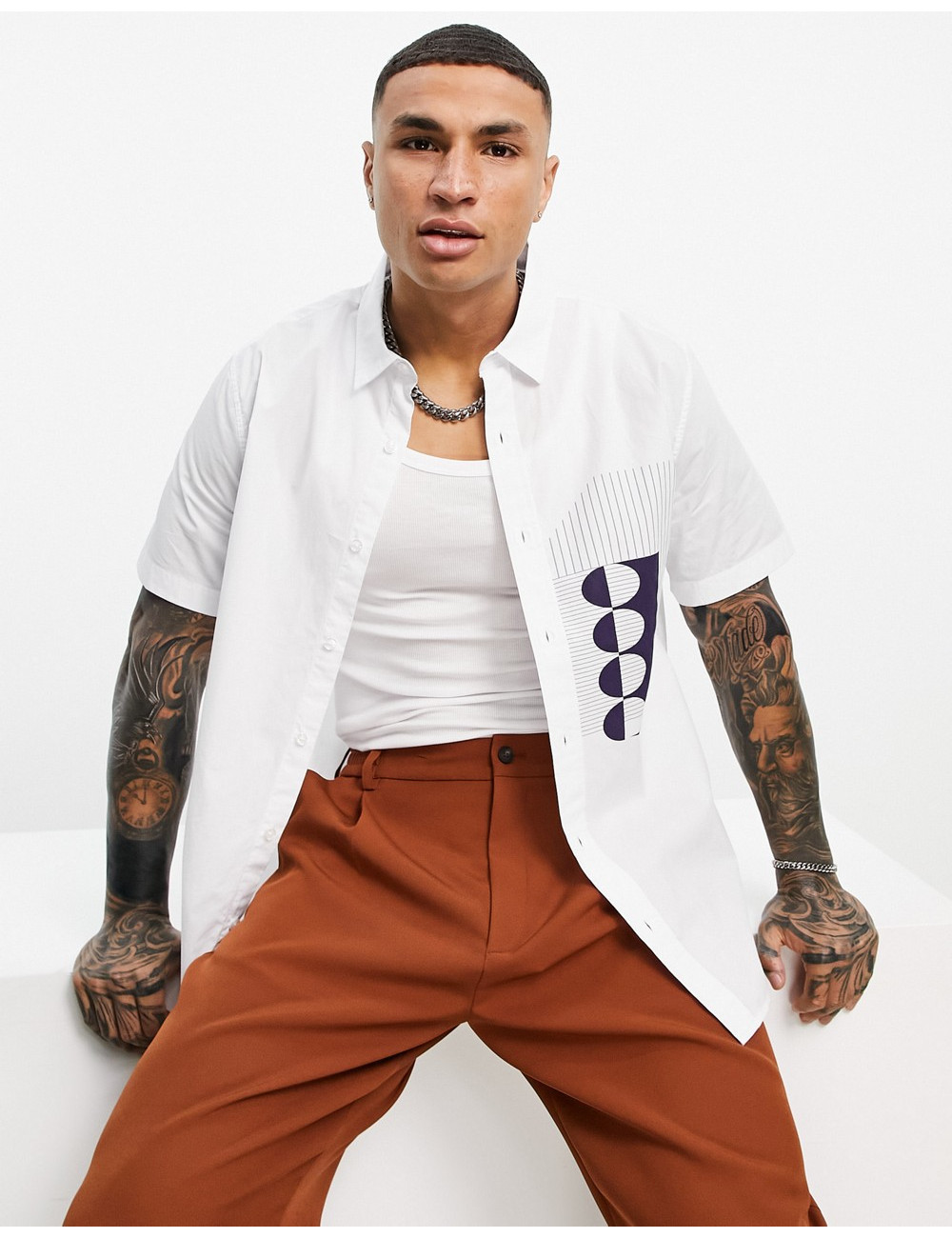 Topman relaxed shirt with...