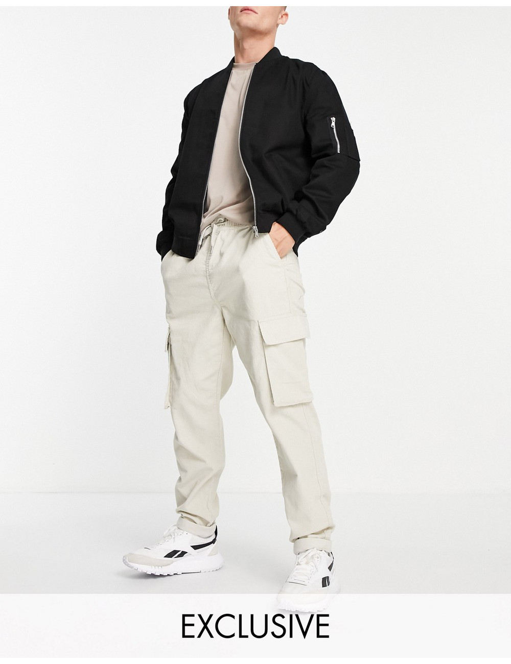 New Look cord cargos with...