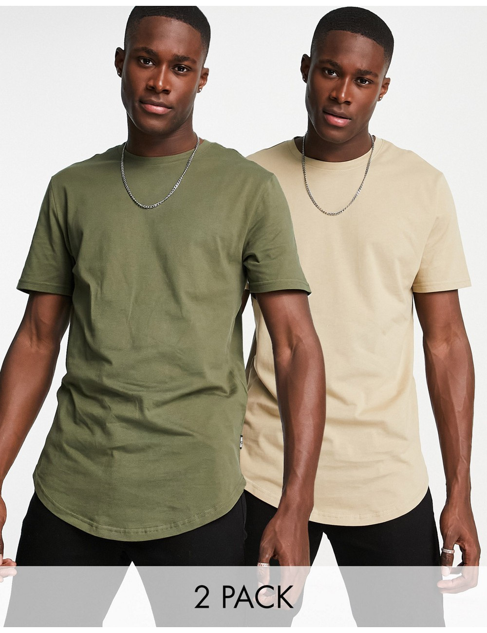 Only & Sons 2 pack longline...