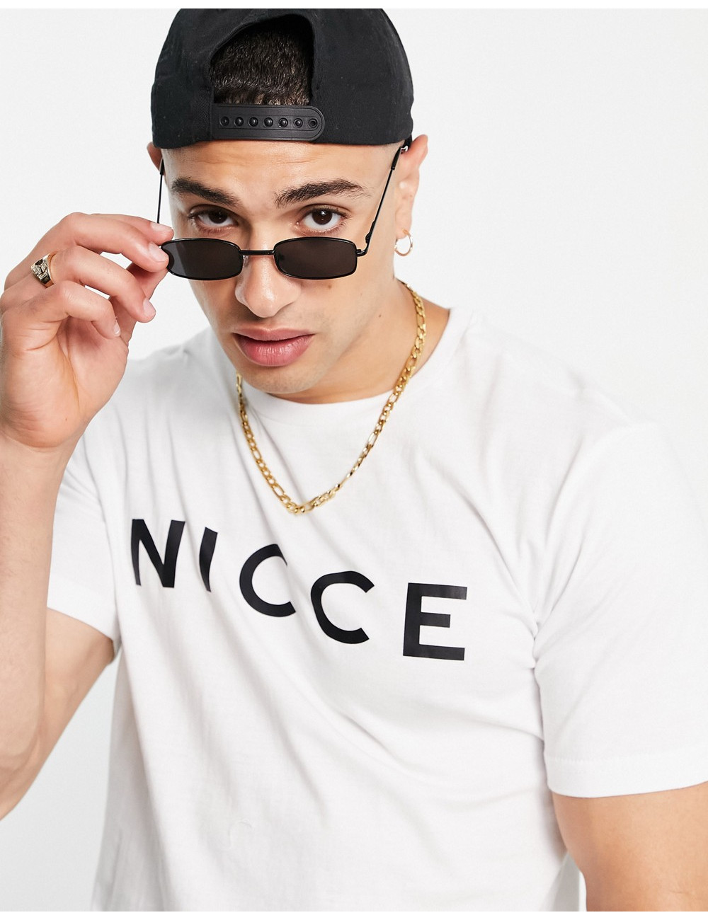 Nicce logo t-shirt in white