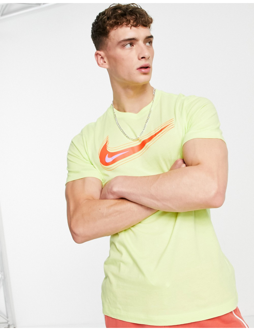 Nike Swoosh t-shirt in lime...