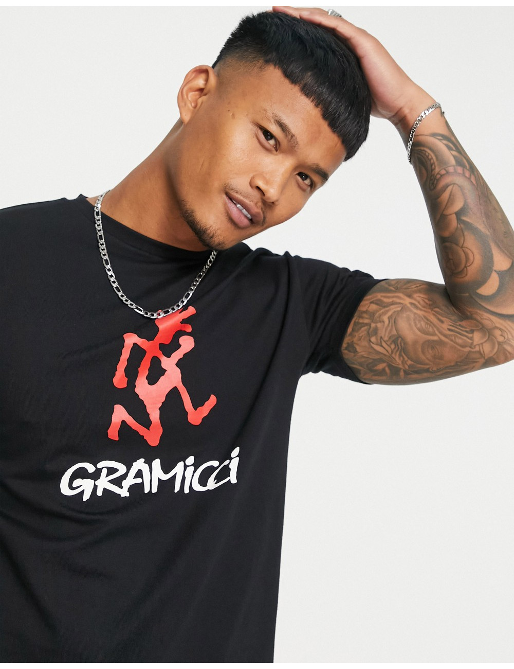 Gramicci logo t-shirt in black