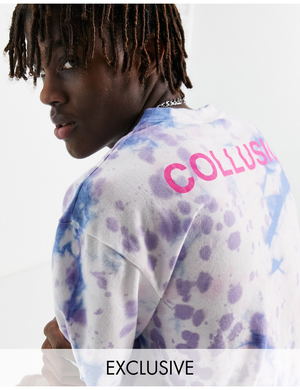 COLLUSION oversized tie-dye...