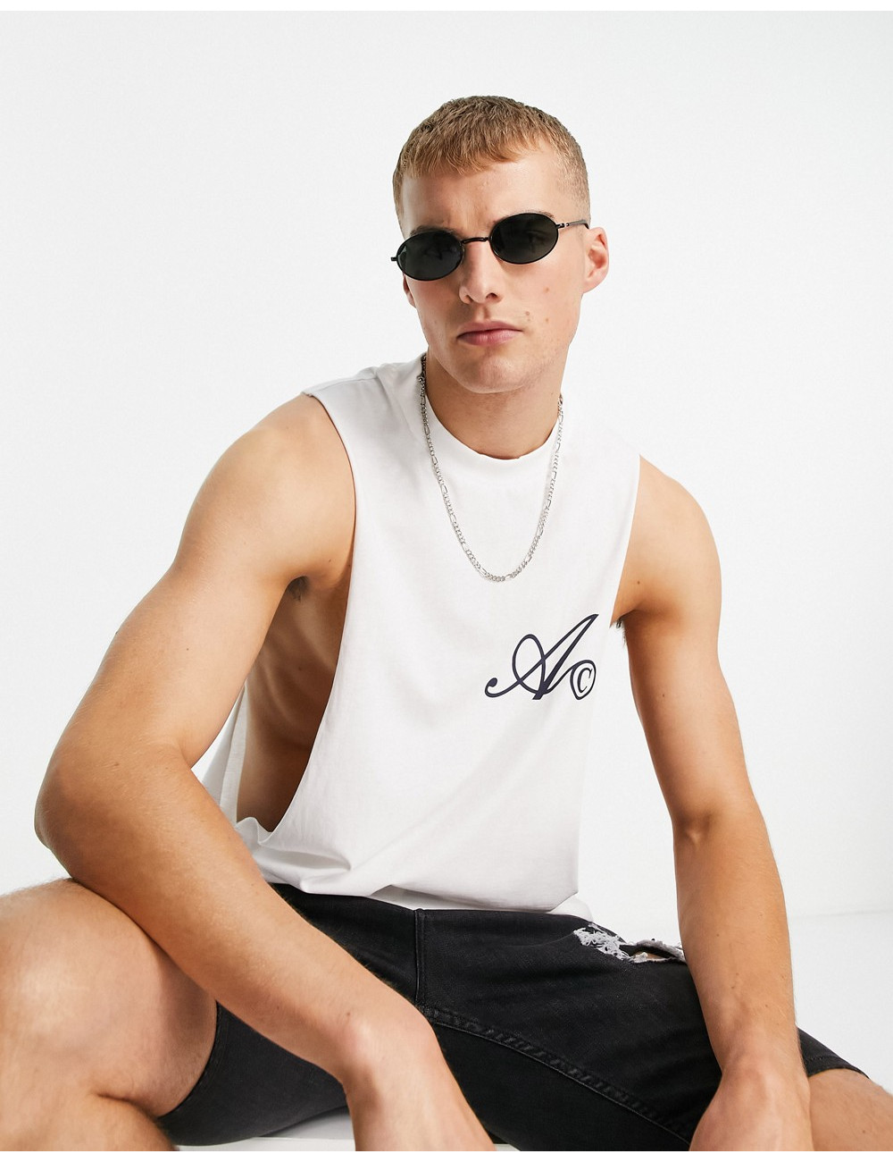 ASOS Actual relaxed vest in...