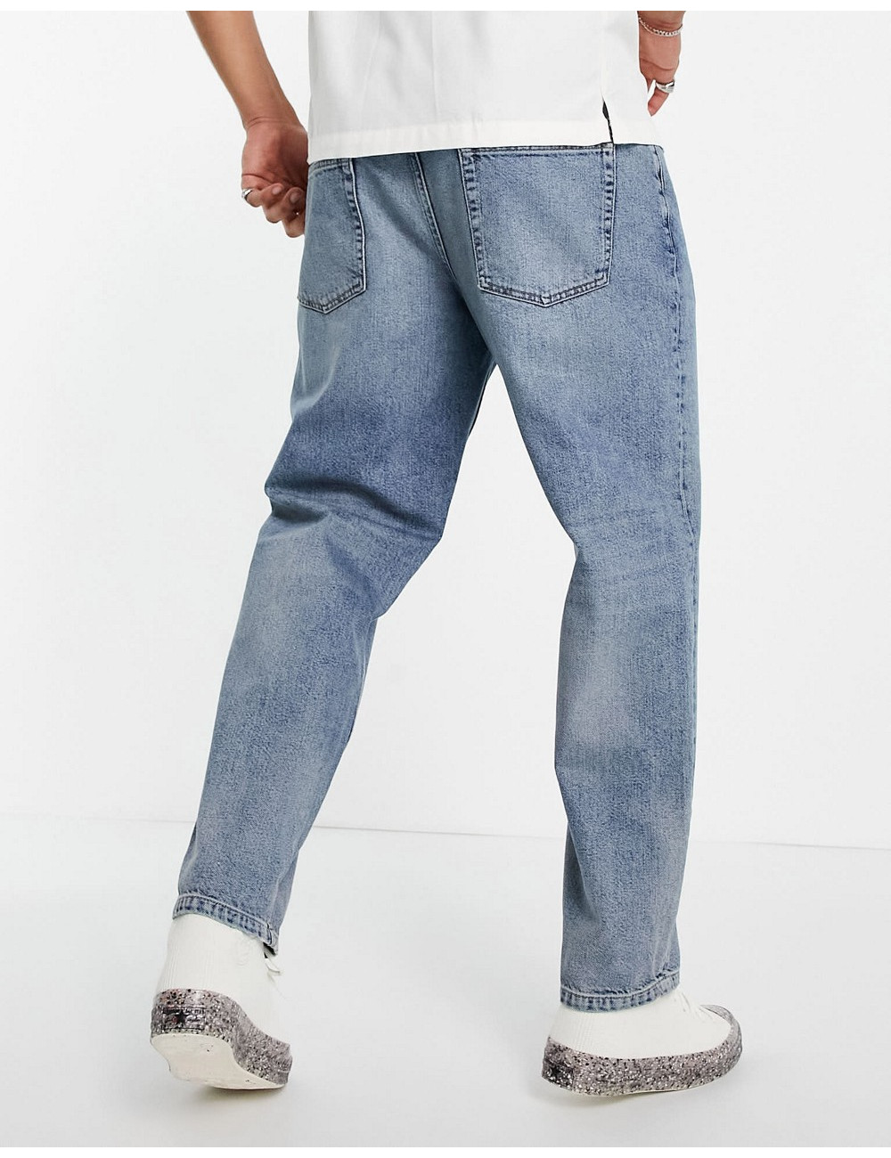 Topman relaxed jeans mid wash