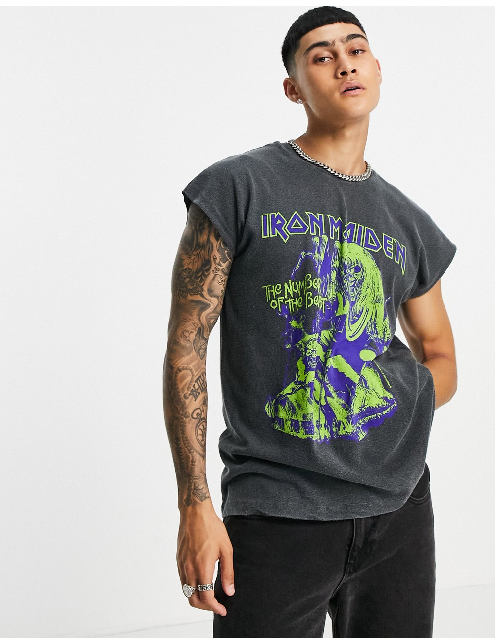 Topman oversized tank with...