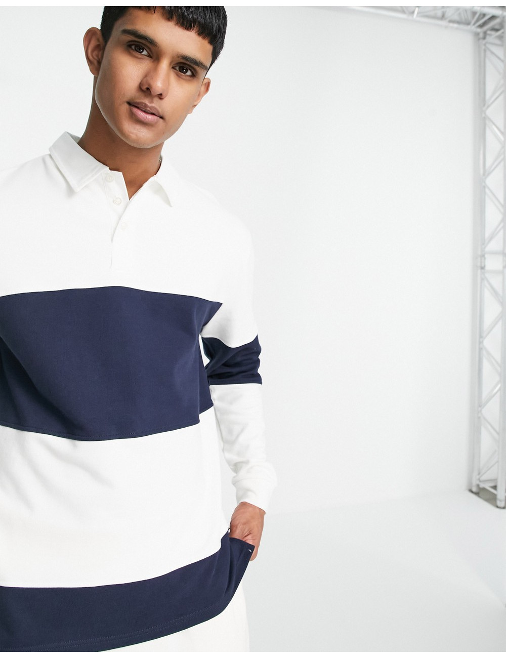 Topman striped rugby polo...