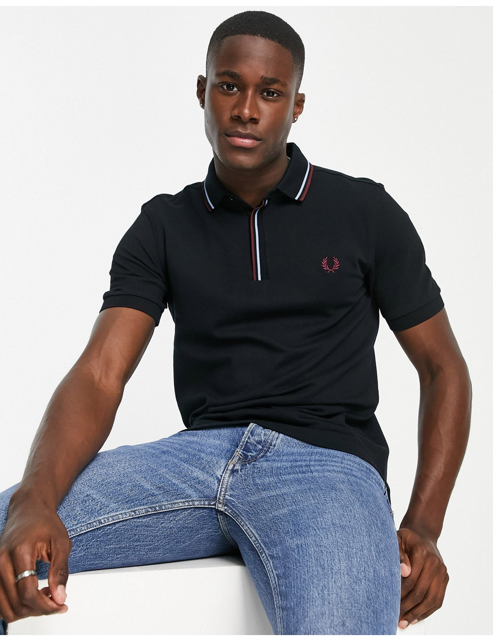 Fred Perry tipped placket...