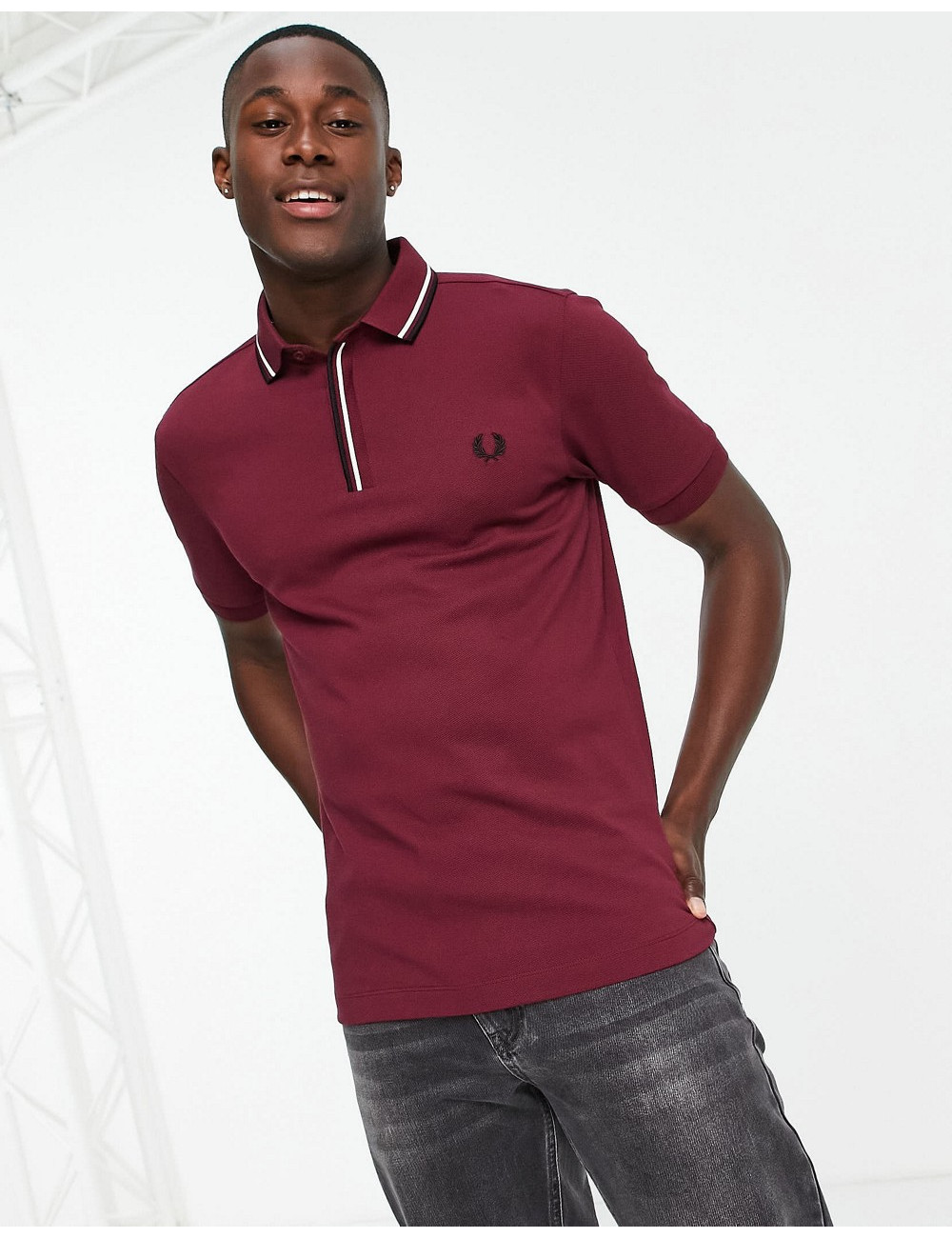 Fred Perry tipped placket...