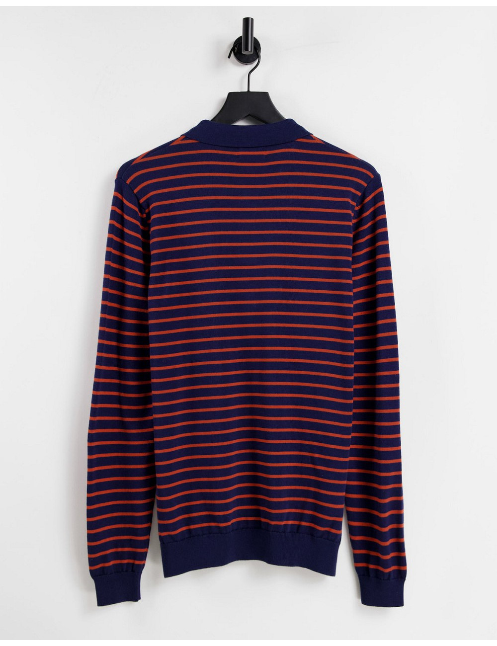 Topman knitted stripe polo...