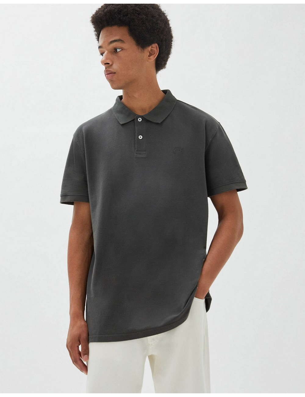 Pull&Bear polo in grey