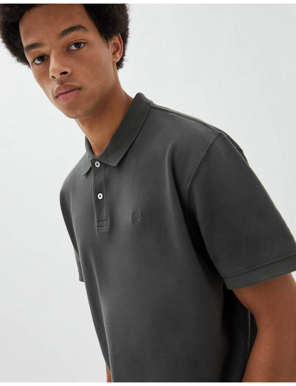 Pull&Bear polo in grey