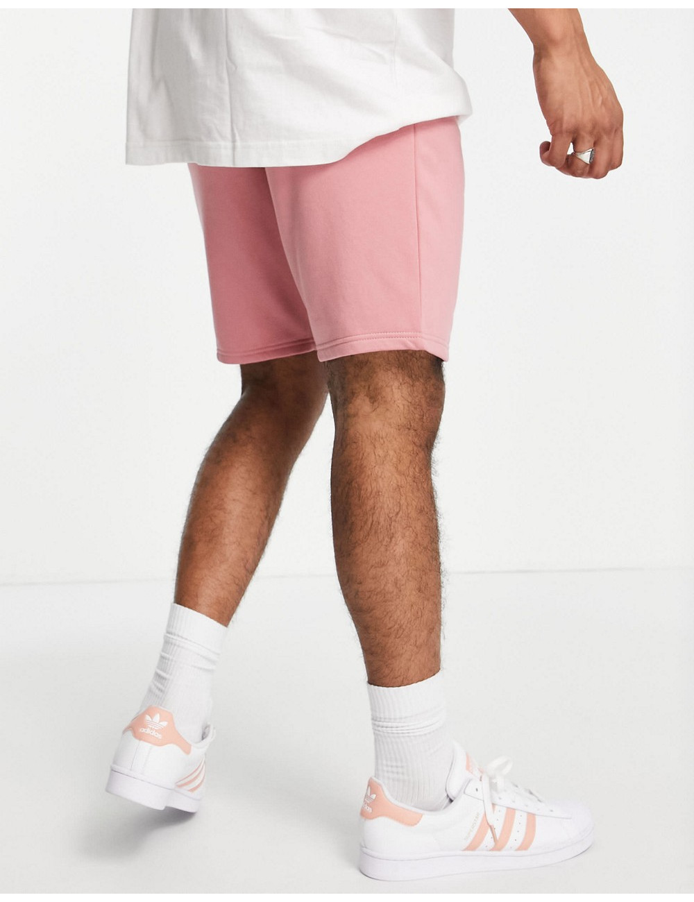New Look jersey shorts in pink