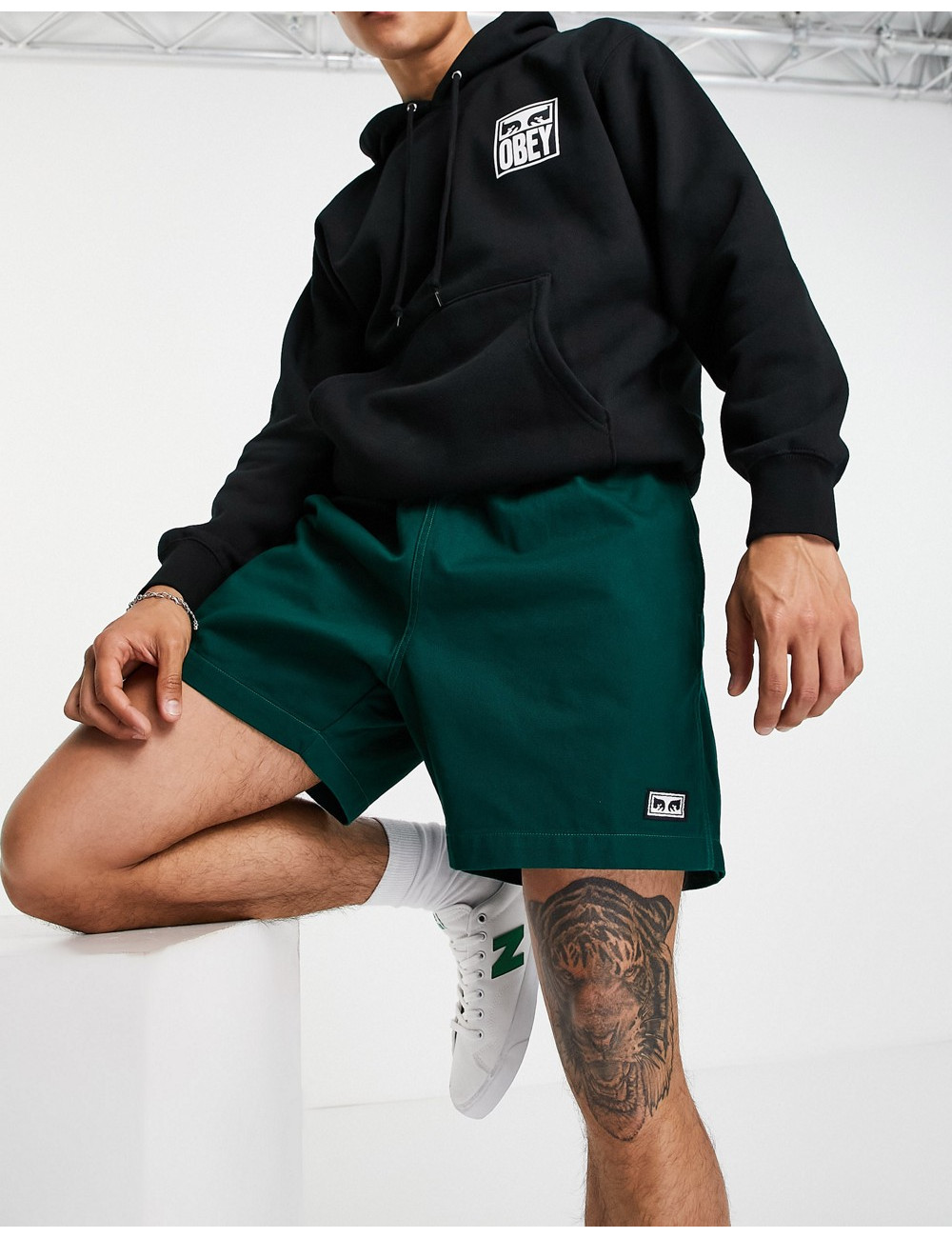Obey easy twill shorts in...