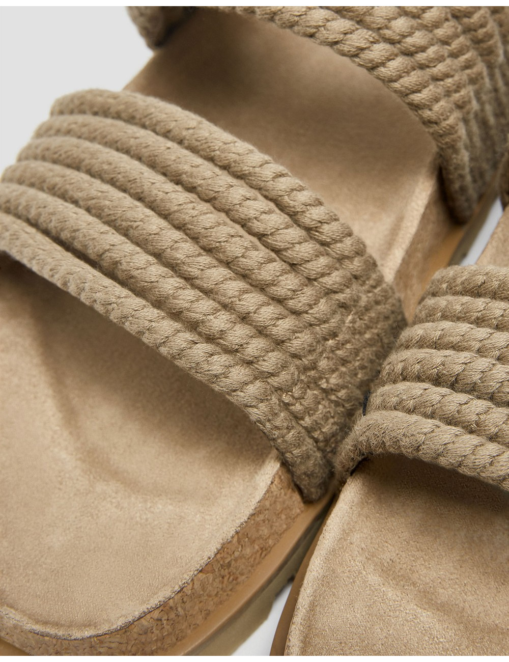 Pull&Bear rope sandal in khaki