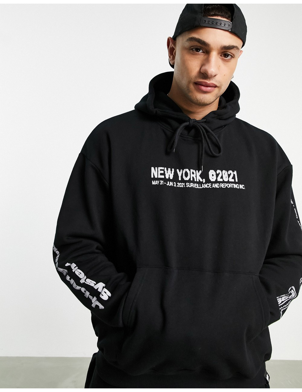 Pull&Bear hoodie with chest...