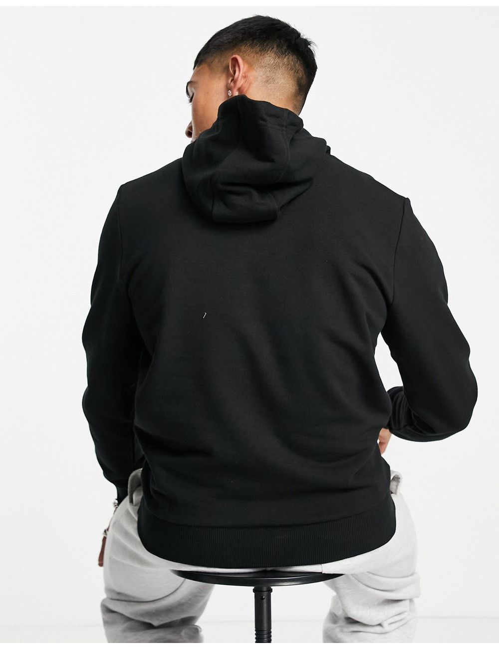 New Era logo hoodie in black