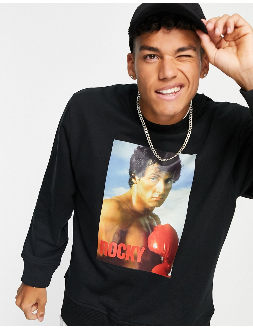 Topman Rocky graphic sweat...