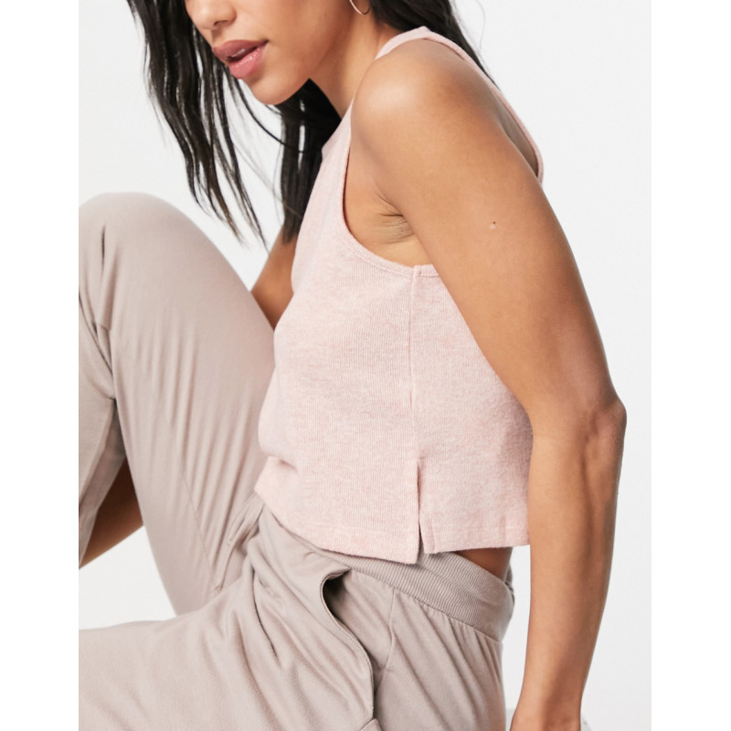 Topshop knitted tank in rose