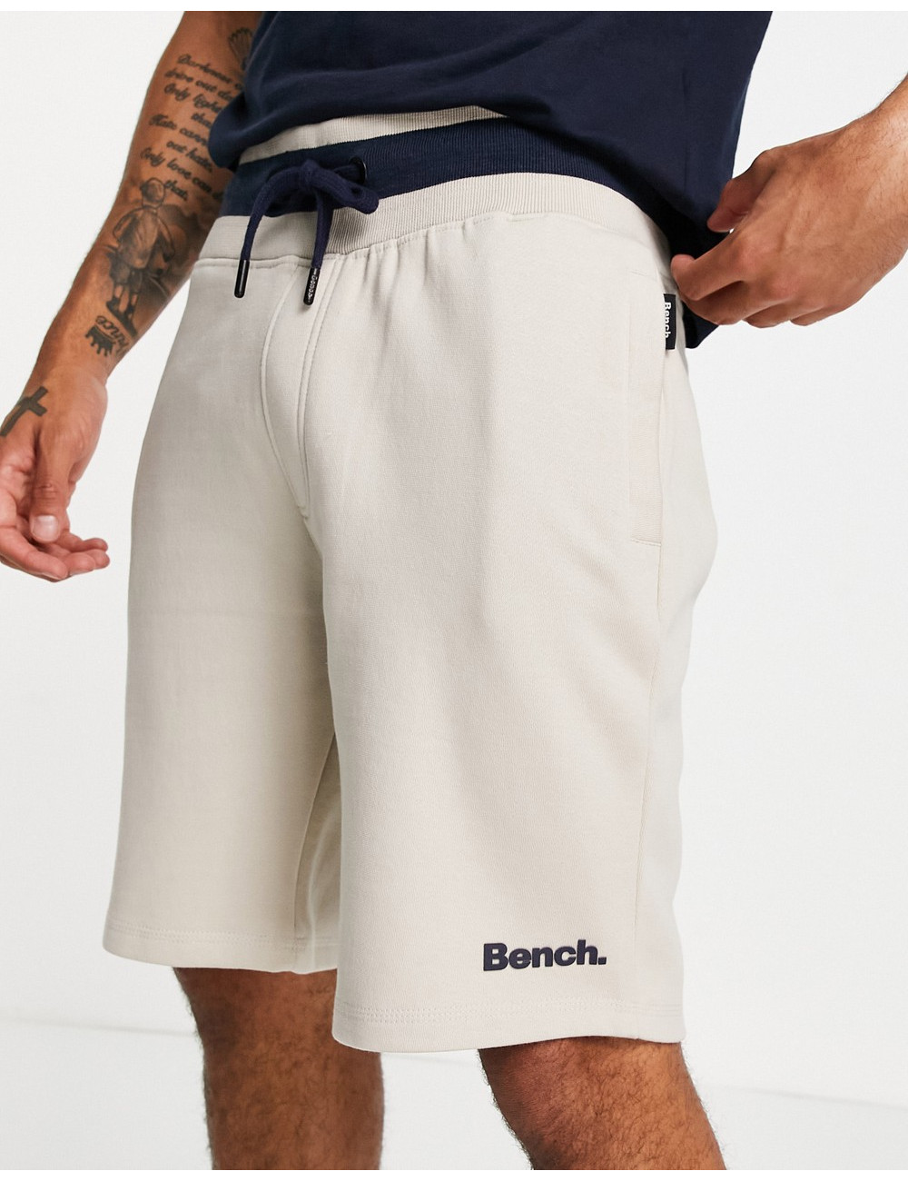Bench jersey shorts in stone