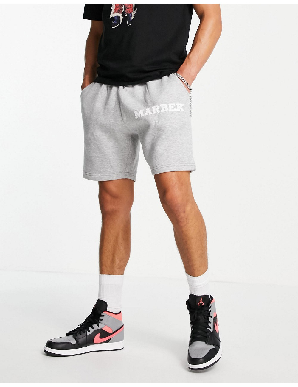 Marbek logo shorts in grey