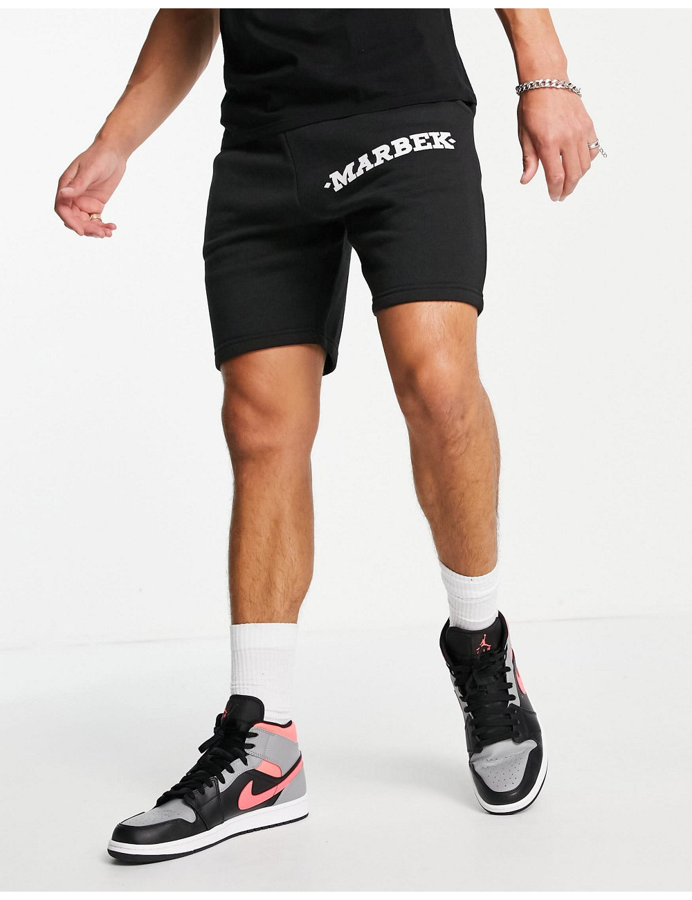 Marbek logo shorts in black