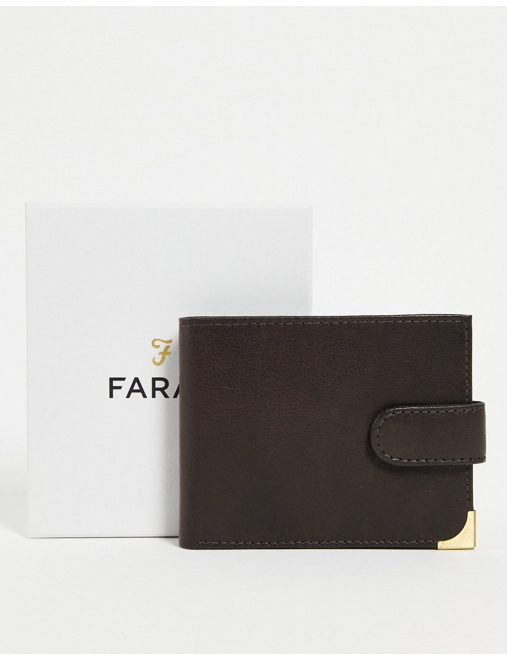 Farah bifold wallet in brown