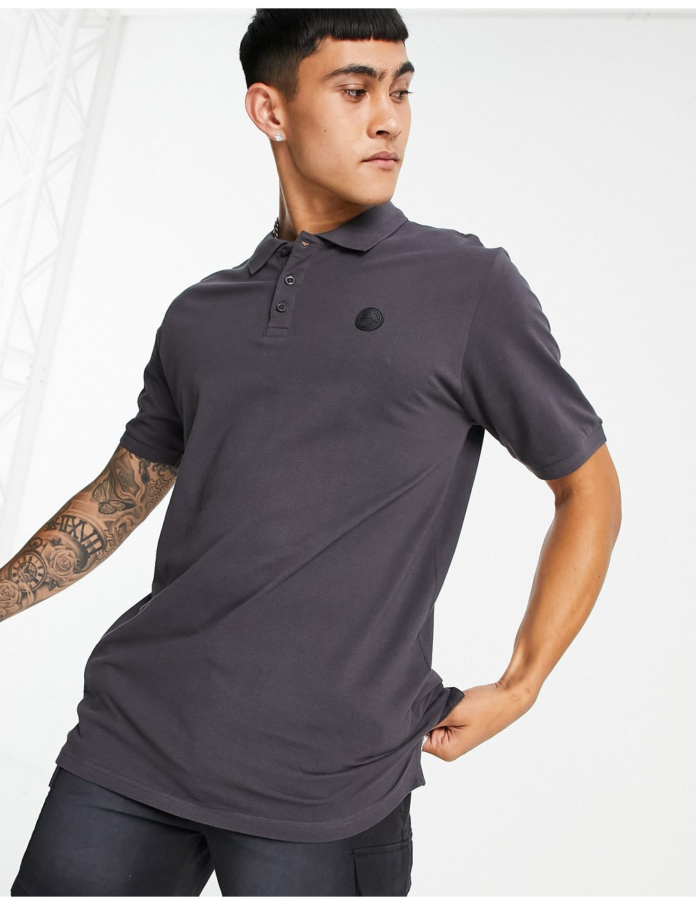 Soul Star polo in charcoal