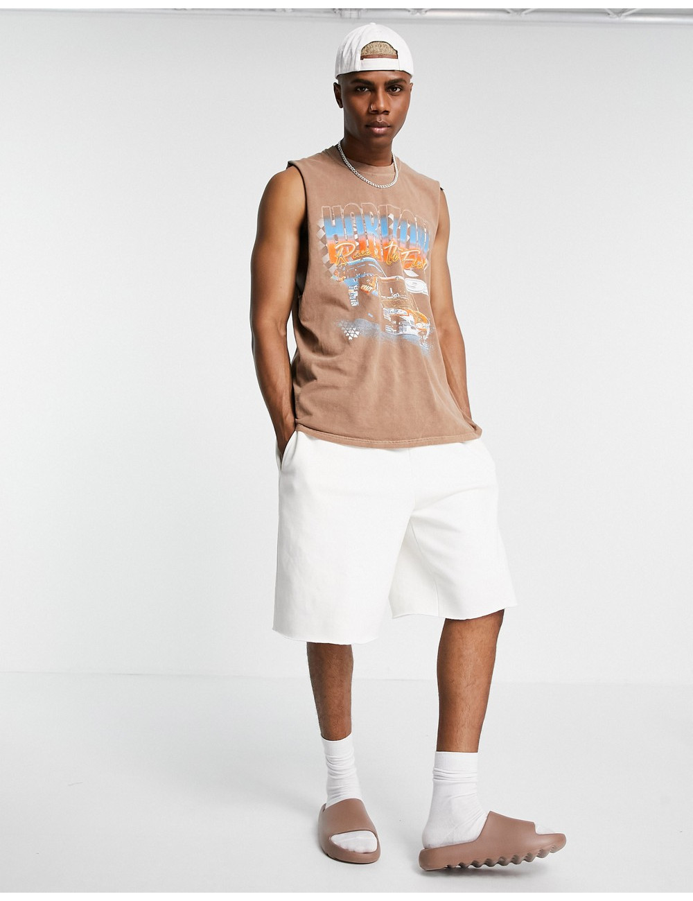 Topman oversized tank with...