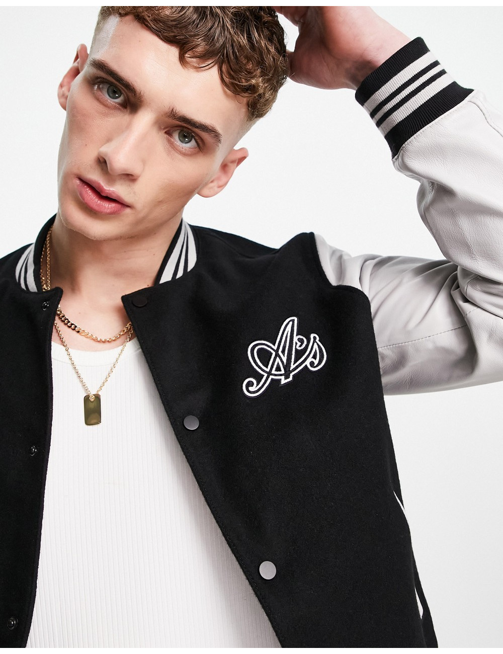 ASOS DESIGN varsity jacket...