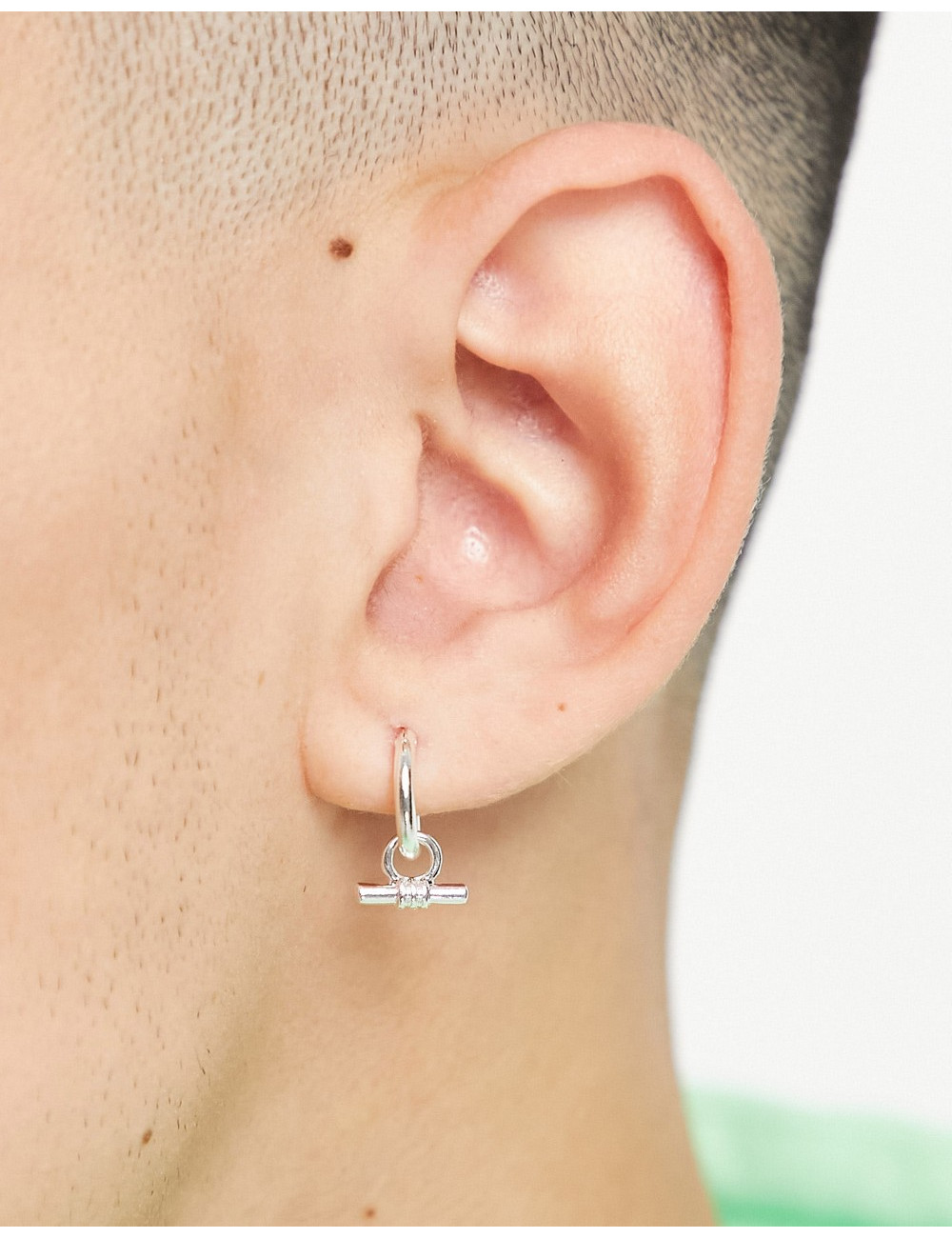 WFTW drop hoop earring with...