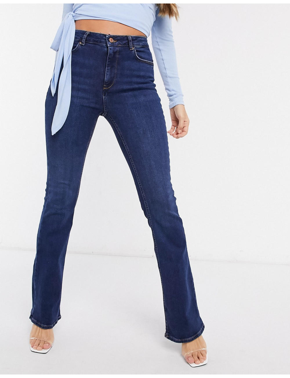 New Look flare jean in blue