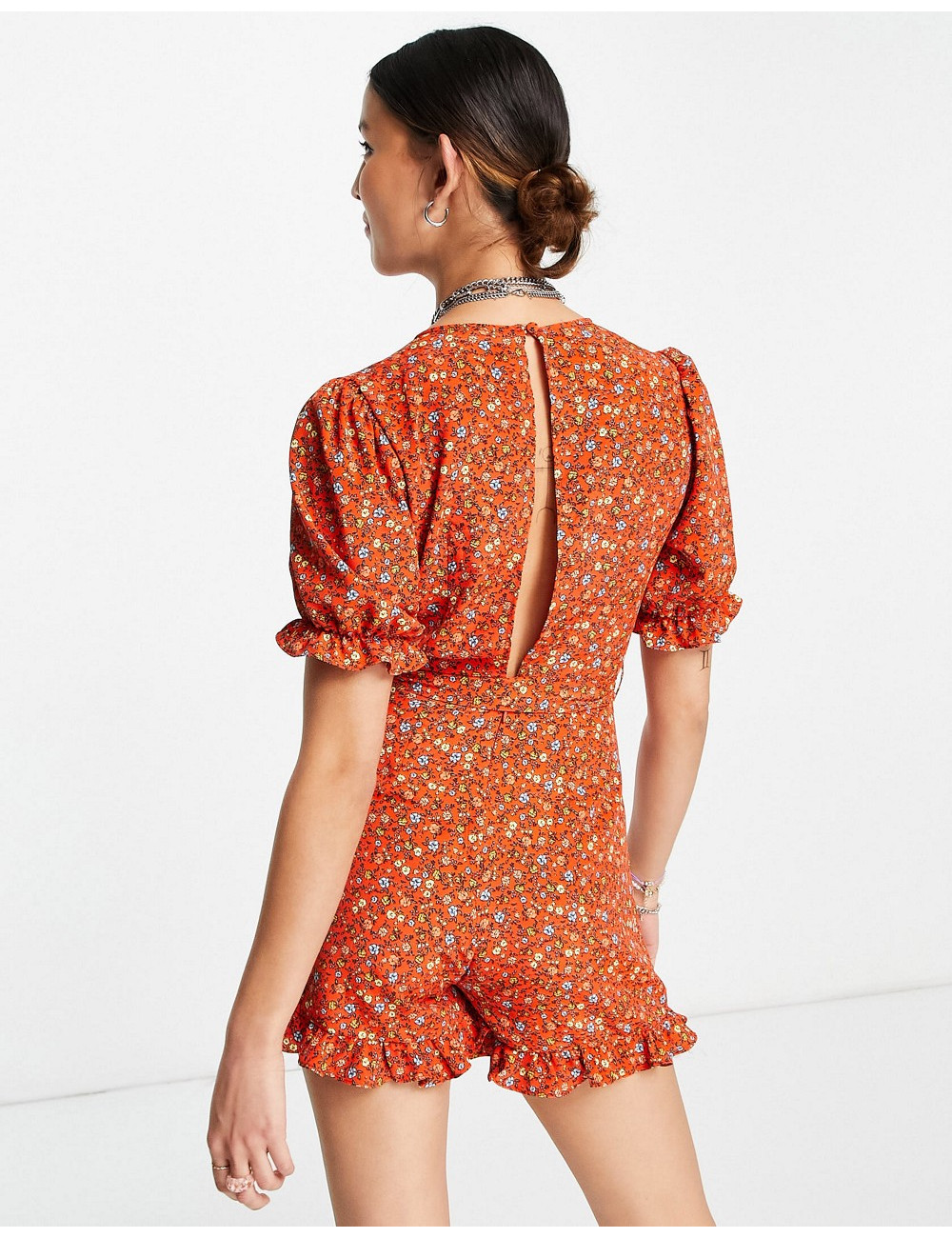 Topshop red ditsy print...