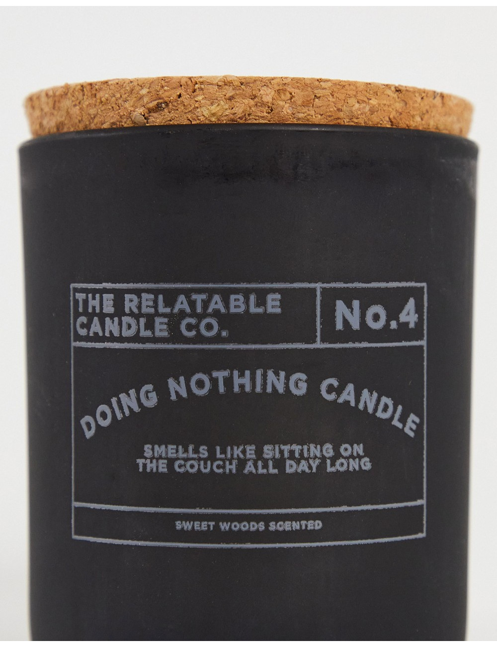 Typo candle with slogan...