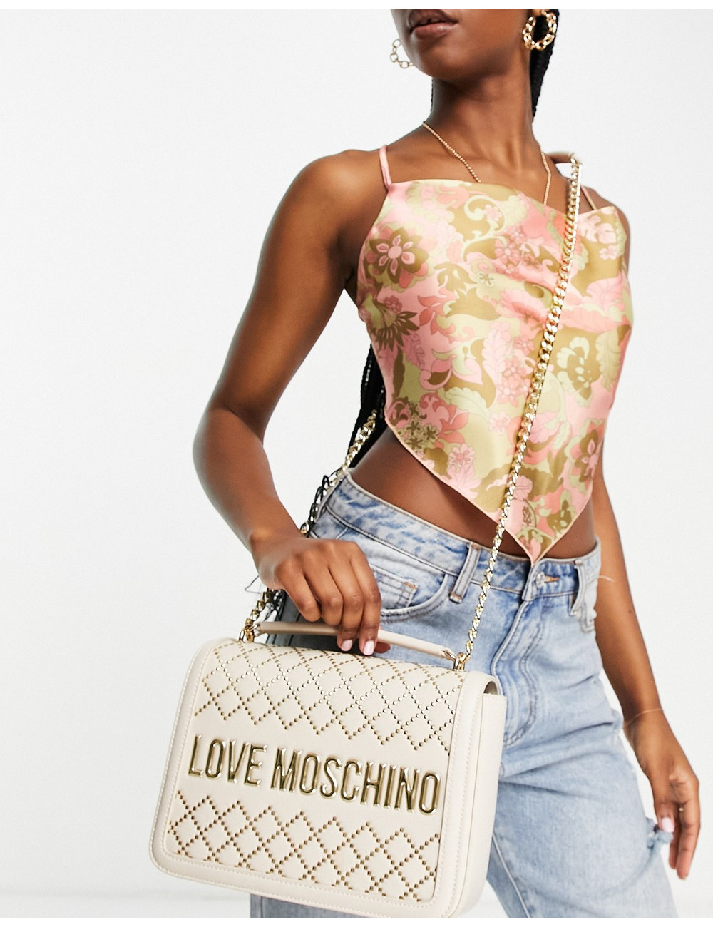 Love Moschino logo quilt...