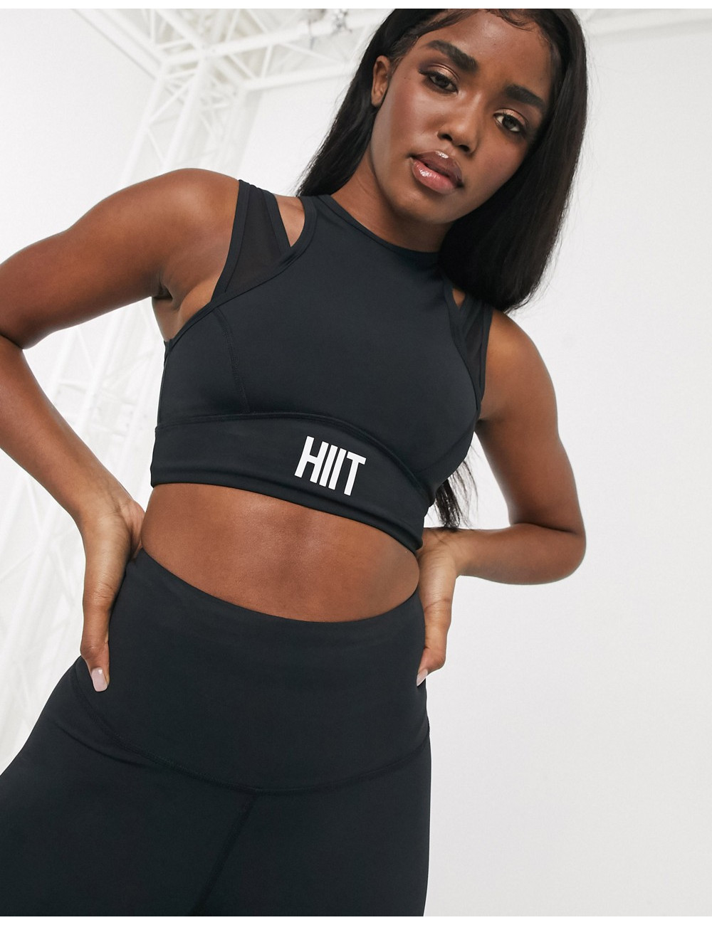 HIIT bra in black with...
