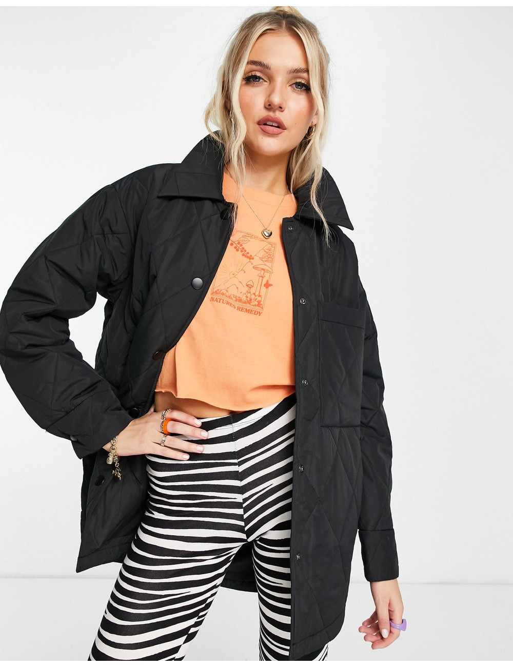 Monki Liv recycled quilted...