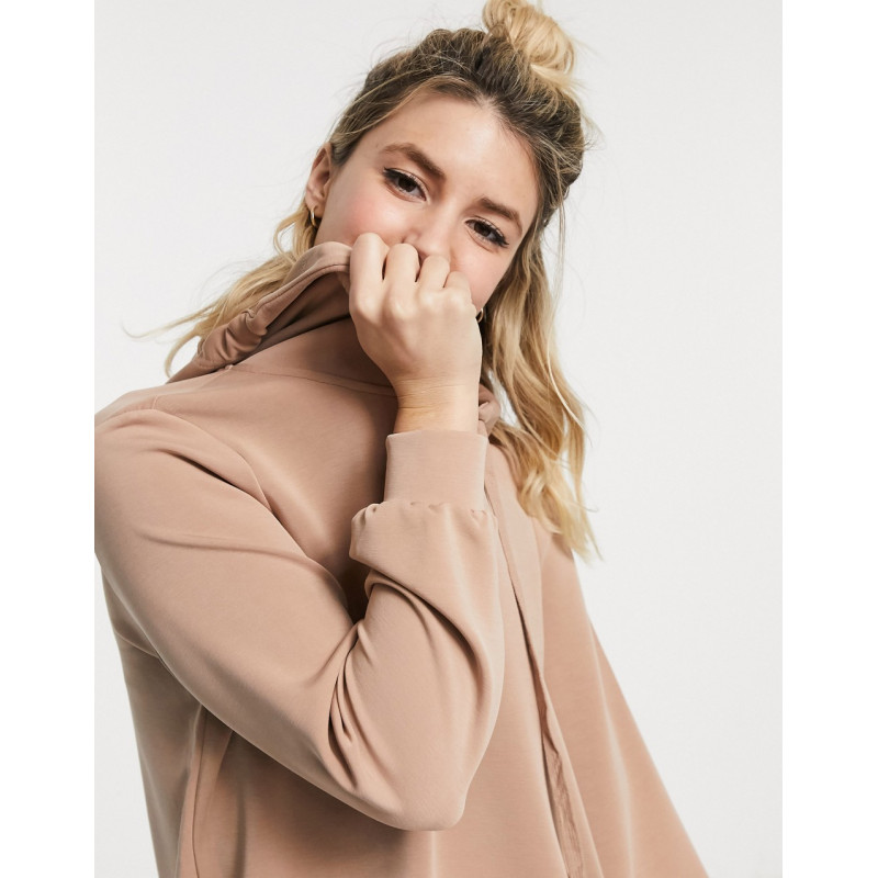 Pieces lounge hoodie in nude
