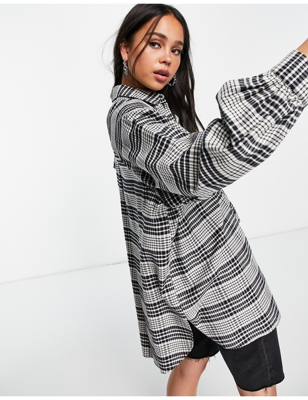 Topshop oversized check...