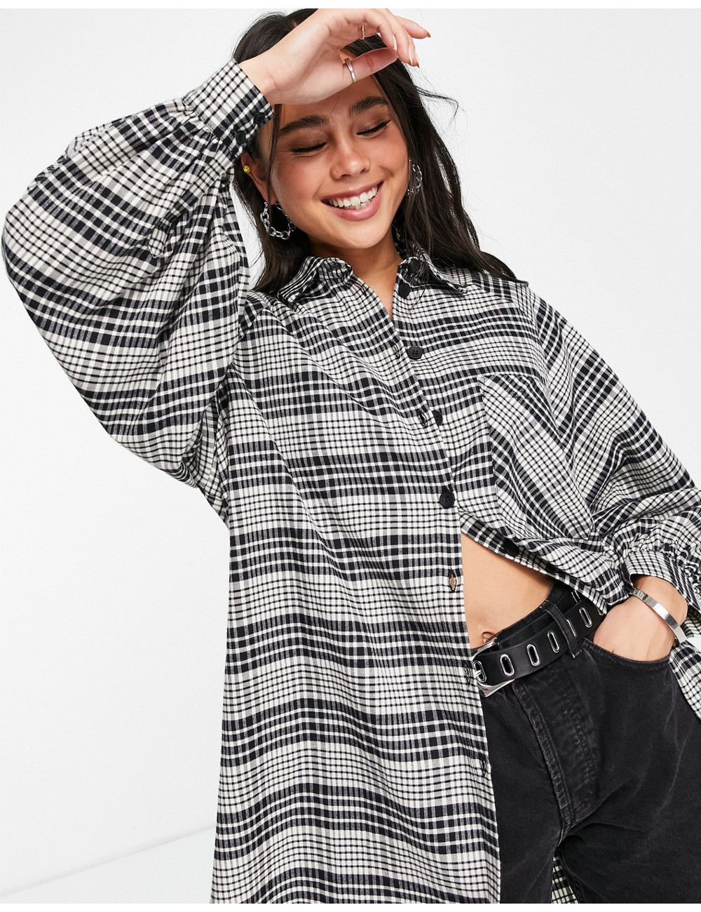 Topshop oversized check...