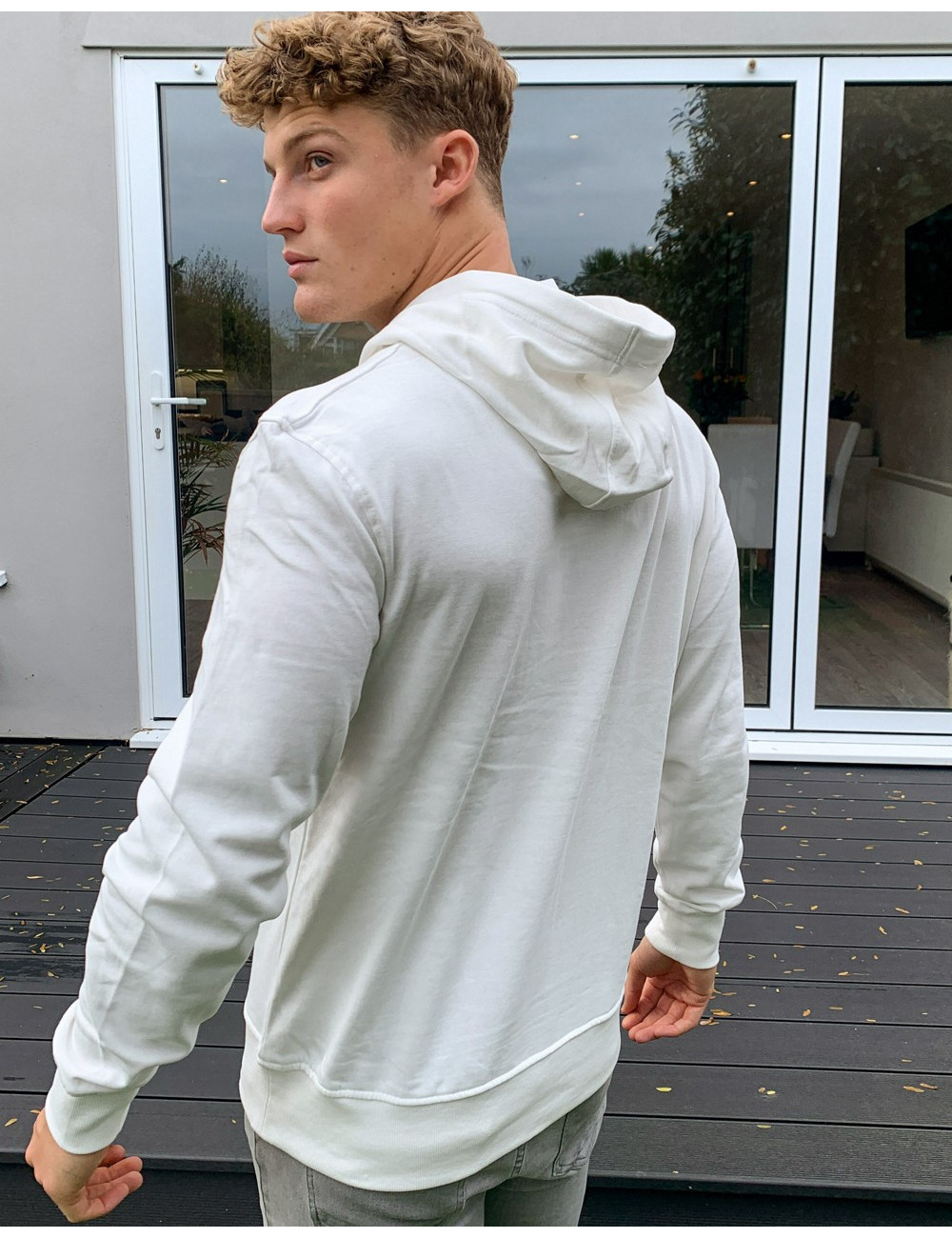 Brave Soul hoodie in off white