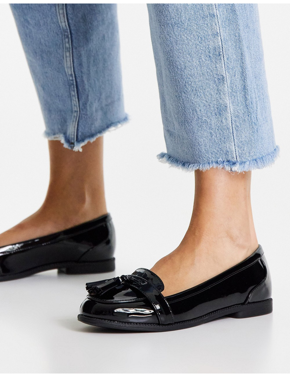 Lipsy patent flat loafer in...