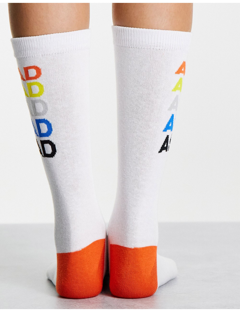 Typo socks with rainbow...