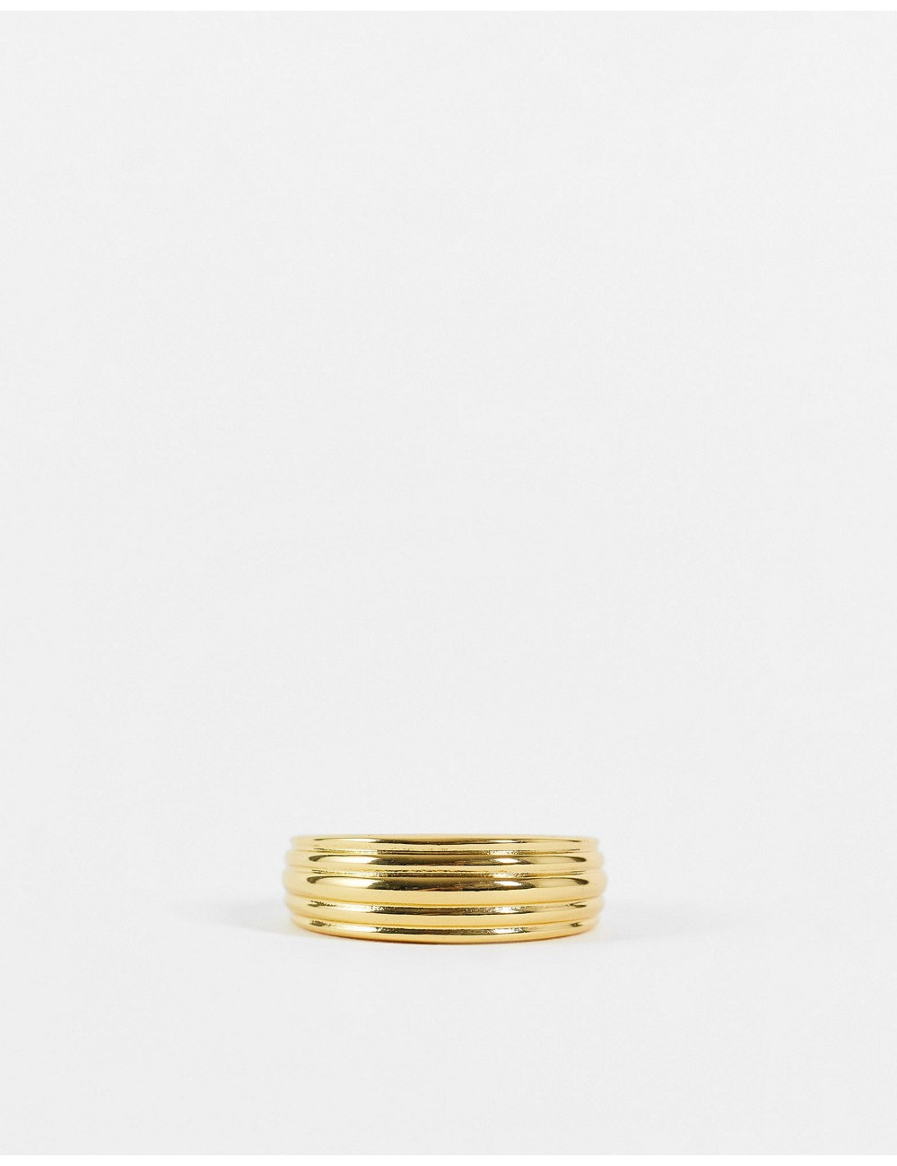 Orelia ridged ring in gold...