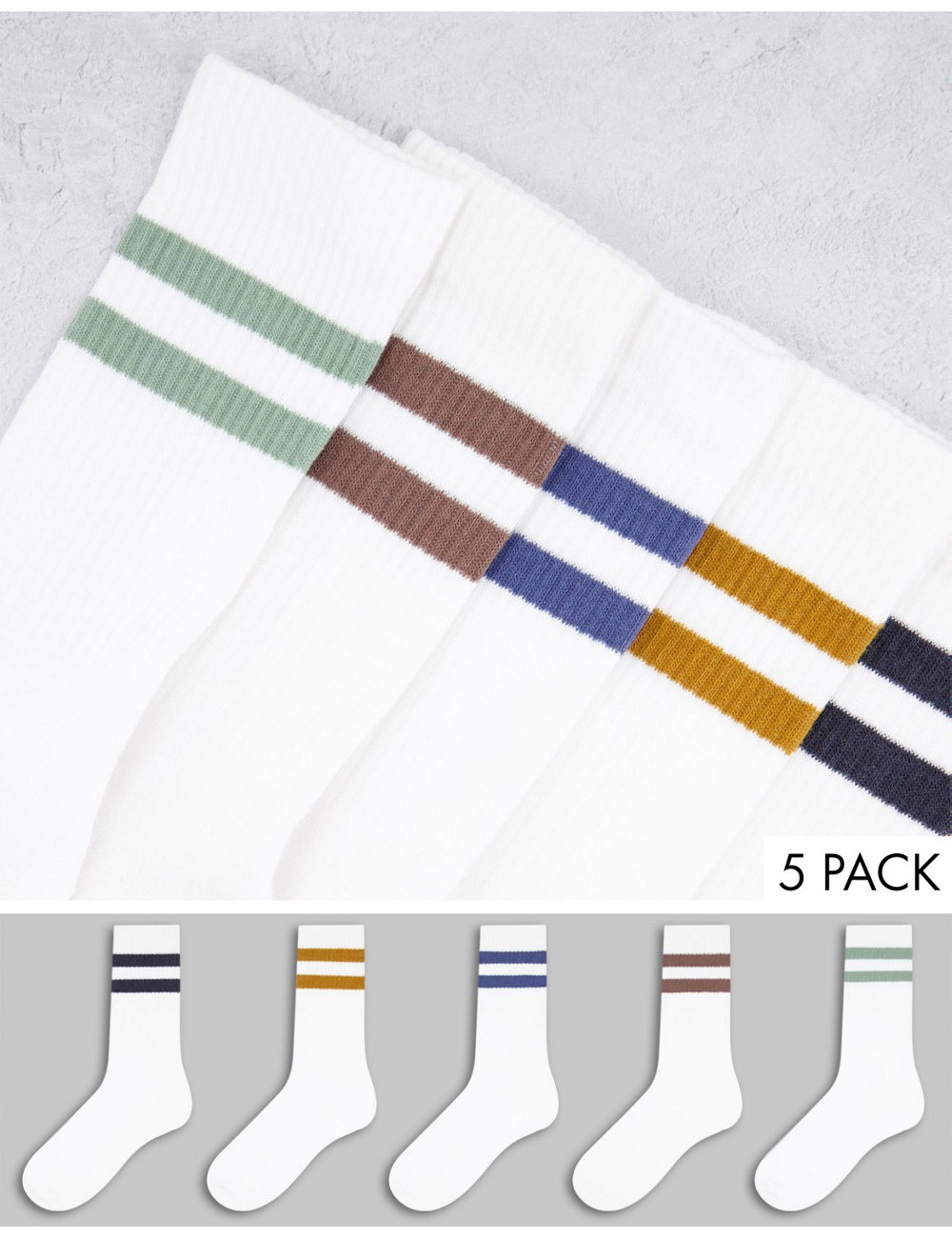 New Look 5 pack socks with...