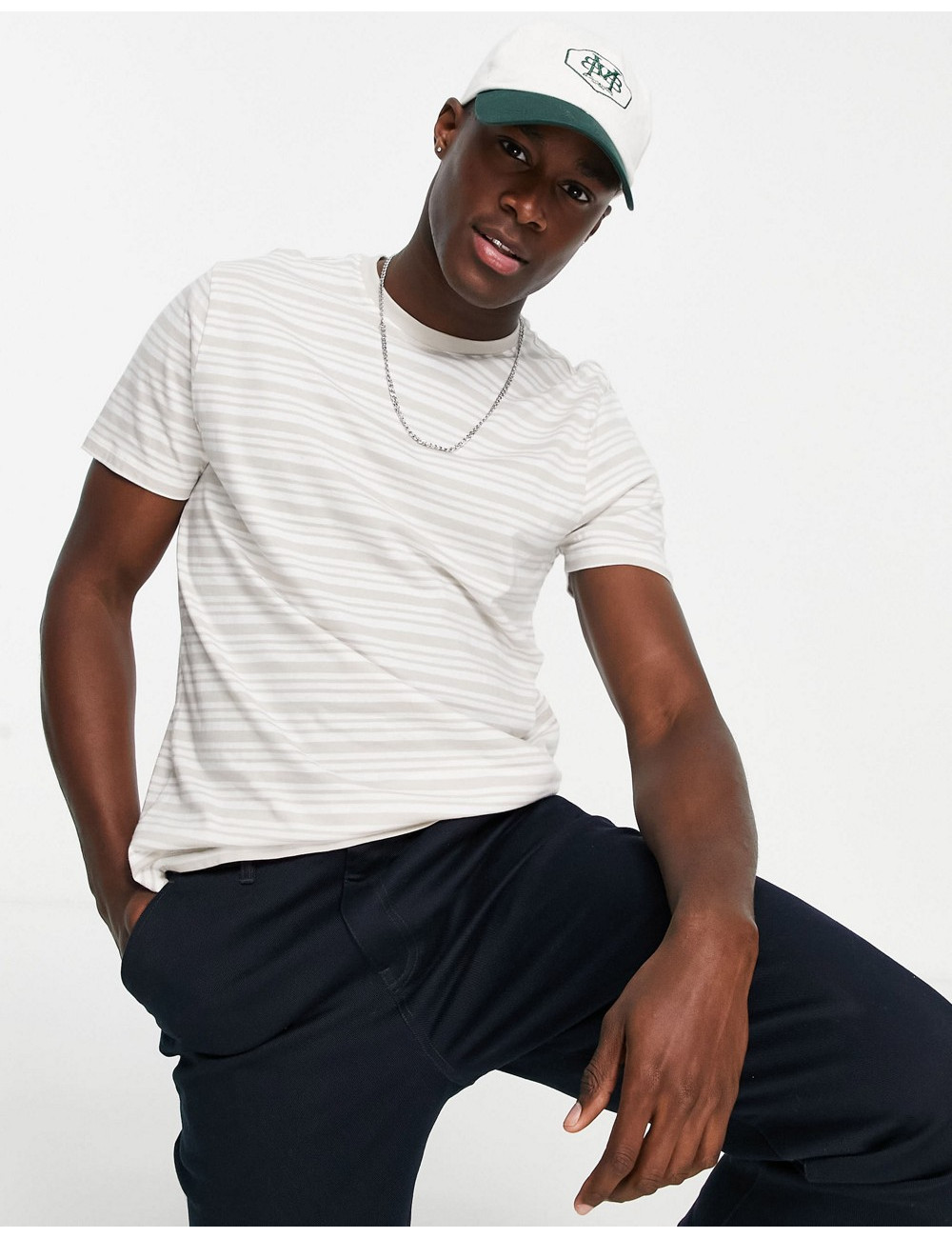 New Look striped t-shirt in...