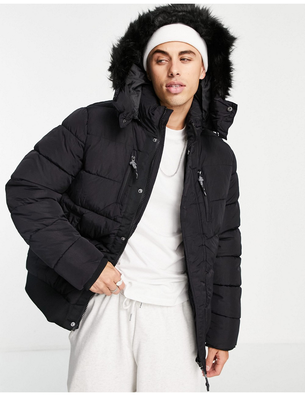 River Island puffer jacket...