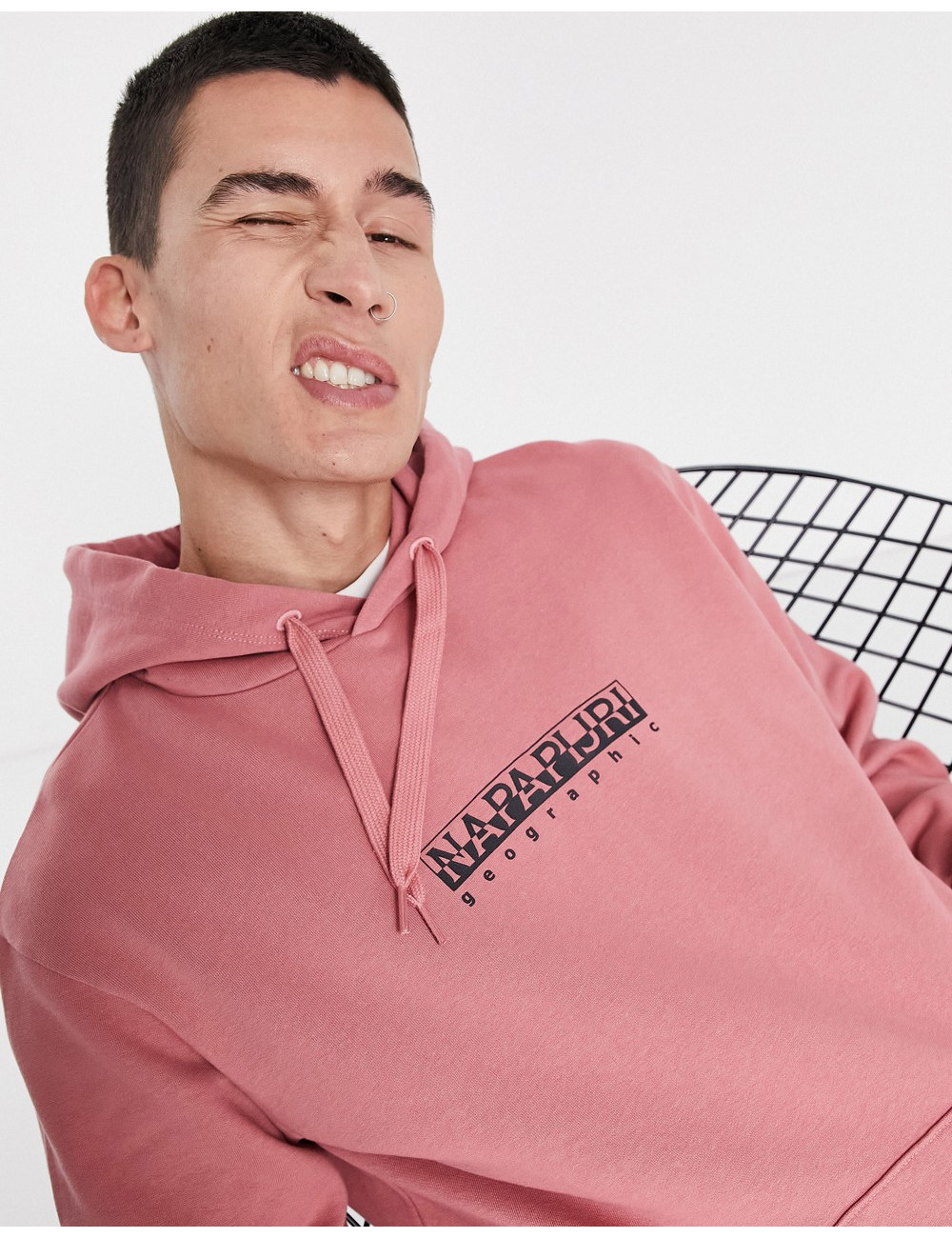 Napapijri Box hoodie in pink