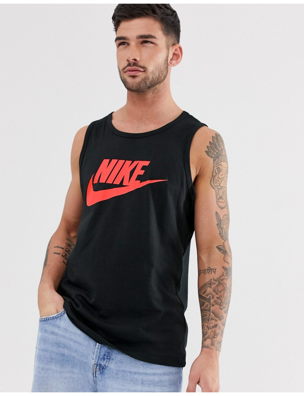 Nike logo vest in black