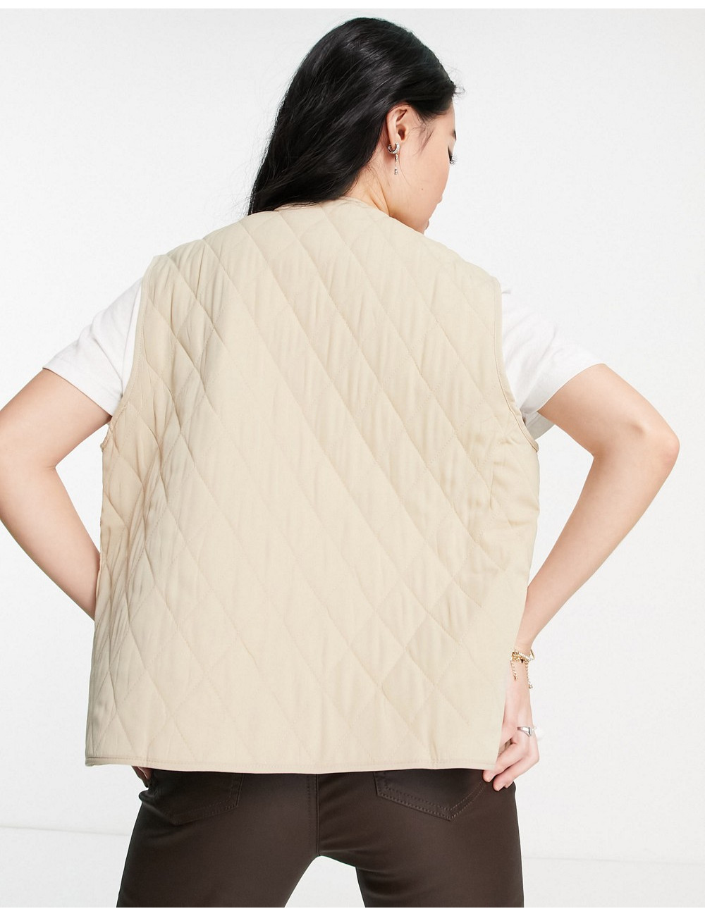 Only marie quilted gilet in...